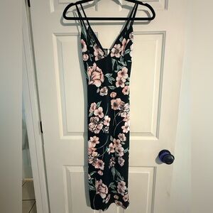 Floral Black Dress